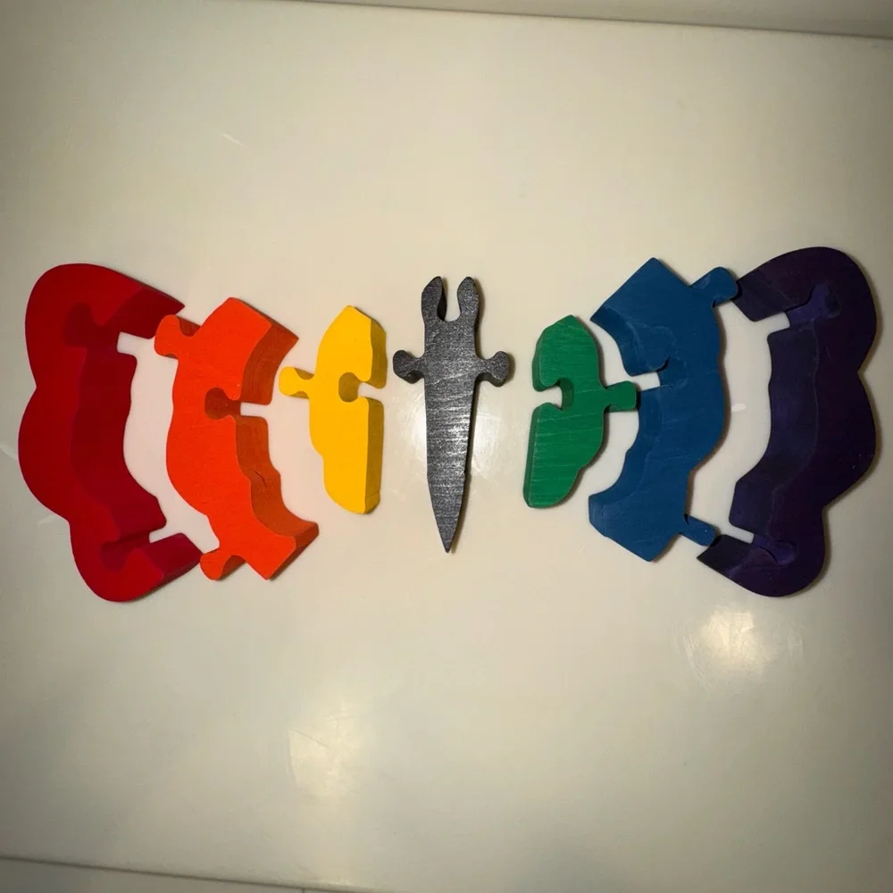 Two Handmade Wooden Puzzles